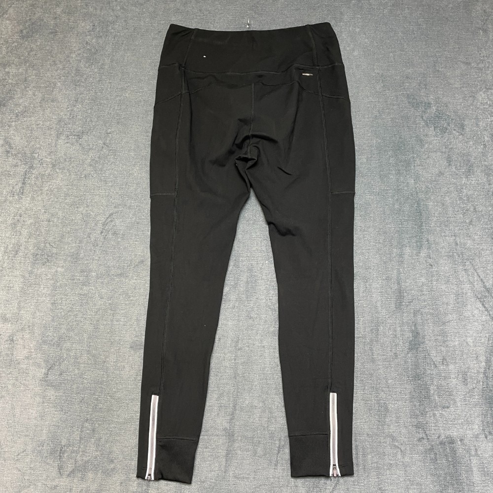 Mondetta Performance Luxury Active Leggings M Black Stretch High Waist Ankle Zip - Picture 9 of 13